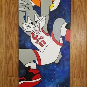 Bugs Bunny Jordan 1 bred Chicago Painting